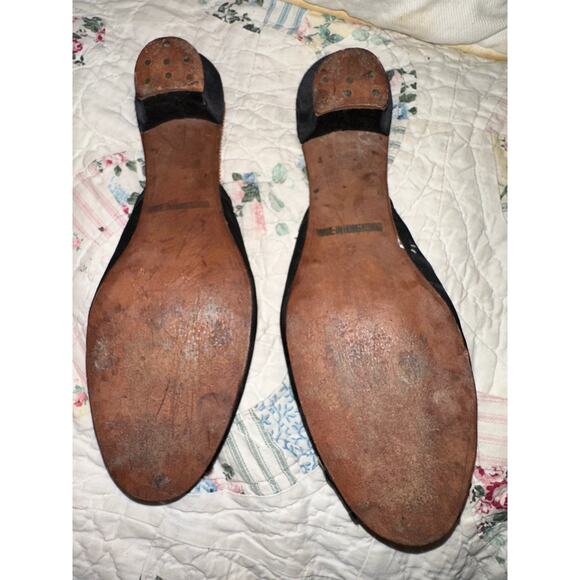 VINTAGE 1930's SHEUNG CHUK CHAI FLORAL EMBROIDERED SILK MULES/SLIDES 2" HEEL - Picture 7 of 9